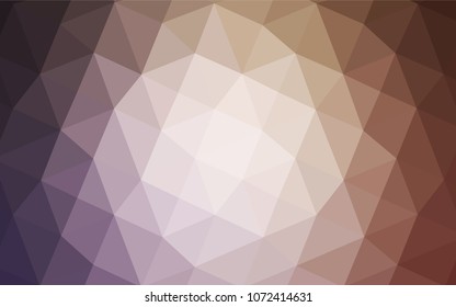 Light Purple, Pink vector low poly cover. Polygonal abstract illustration with gradient. Triangular pattern for your business design.