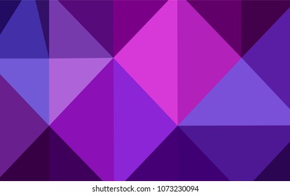 Light Purple, Pink vector low poly cover. A completely new color illustration in a  polygonal style. That new template can be used for your brand book.