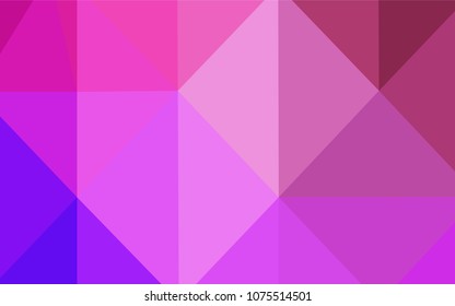 Light Purple, Pink vector low poly texture. Creative illustration in halftone style with gradient. A new texture for your design.