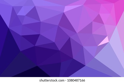 Light Purple, Pink vector low poly layout with a heart in a centre. Elegant polygonal illustration with gradient. Template for cell phone's backgrounds.