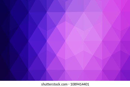 Light Purple, Pink vector low poly layout. Colorful illustration in abstract style with triangles. New template for your brand book.