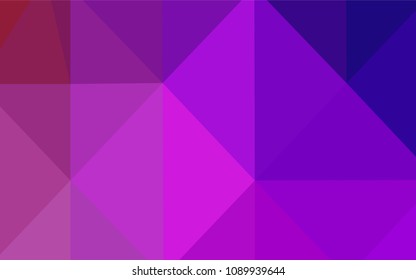 Light Purple, Pink vector low poly cover. Polygonal abstract illustration with gradient. That pattern can be used as a part of a brand book.