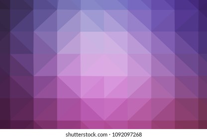 Light Purple, Pink vector low poly layout. Modern abstract illustration with triangles. Best triangular design for your business.