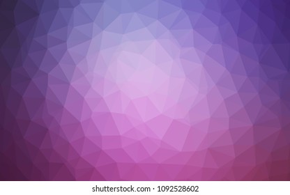 Light Purple, Pink vector low poly cover. Colorful illustration in polygonal style with gradient. A completely new design for your leaflet.