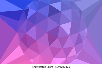 Light Purple, Pink vector low poly layout with a diamond. Elegant polygonal illustration with gradient. Polygonal design for your web site.
