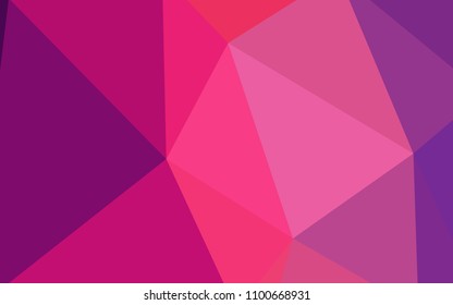 Light Purple, Pink vector low poly texture. Geometric illustration in Origami style with gradient.  A completely new design for your leaflet.