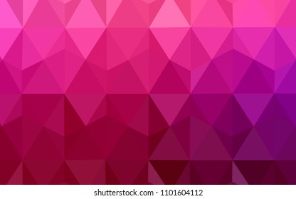 Light Purple, Pink vector low poly cover. Colorful abstract illustration with triangles. A new texture for your web site.
