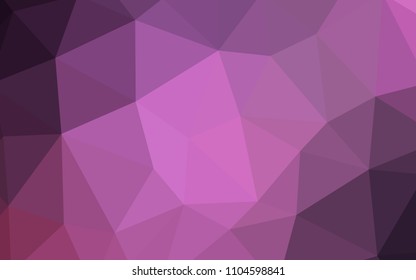 Light Purple, Pink vector low poly layout. Geometric illustration in Origami style with gradient.  Brand new design for your business.
