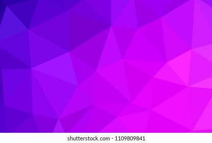 Light Purple, Pink vector low poly texture. Colorful illustration in polygonal style with gradient. Polygonal design for your web site.