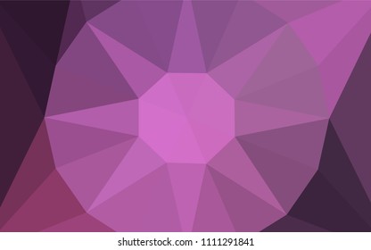 Light Purple, Pink vector low poly cover with a diamond. Illustration in abstract style with triangles. Template for cell phone's backgrounds.
