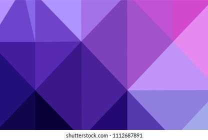 Light Purple, Pink vector low poly layout. Glitter abstract illustration with an elegant design. The polygonal design can be used for your web site.