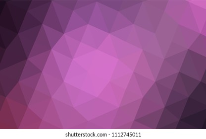 Light Purple, Pink vector low poly texture. Colorful illustration in polygonal style with gradient. The polygonal design can be used for your web site.