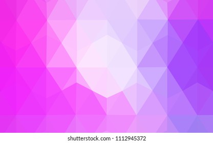 Light Purple, Pink vector low poly texture. Polygonal abstract illustration with gradient. Template for cell phone's backgrounds.