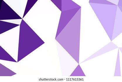 Light Purple, Pink vector low poly layout. Glitter abstract illustration with an elegant triangles. Brand new design for your business.