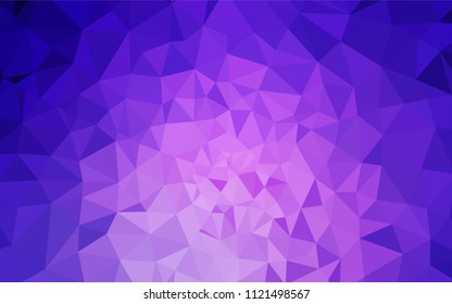 Light Purple, Pink vector low poly cover. Polygonal abstract illustration with gradient. Triangular pattern for your design.