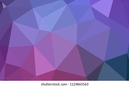 Light Purple, Pink vector low poly cover. Shining polygonal illustration, which consist of triangles. Polygonal design for your web site.