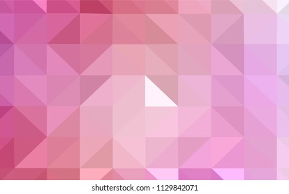 Light Purple, Pink vector low poly cover. Colorful abstract illustration with triangles. Polygonal design for your web site.