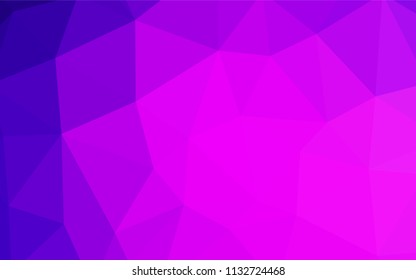 Light Purple, Pink vector low poly texture. Elegant bright polygonal illustration with gradient. A completely new design for your leaflet.