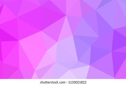 Light Purple, Pink vector low poly layout. Creative geometric illustration in Origami style with gradient. New template for your brand book.