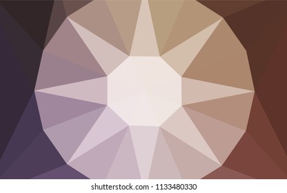 Light Purple, Pink vector low poly layout with a diamond. Polygonal abstract illustration with gradient. Triangular pattern for your design.
