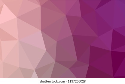 Light Purple, Pink vector low poly texture. Modern abstract illustration with triangles. Textured pattern for your backgrounds.