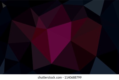 Light Purple, Pink vector low poly cover. Shining colorful illustration with triangles. Triangular pattern for your design.