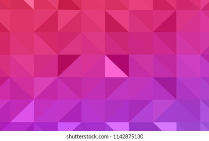 Light Purple, Pink vector low poly cover. Geometric illustration in Origami style with gradient.  Pattern for a brand book's backdrop.