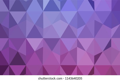 Light Purple, Pink vector low poly cover. Creative illustration in halftone style with triangles. Completely new template for your banner.