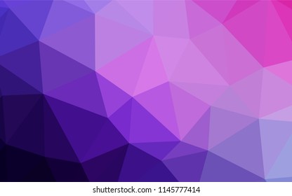 Light Purple, Pink vector low poly texture. Elegant bright polygonal illustration with gradient. Template for cell phone's backgrounds.