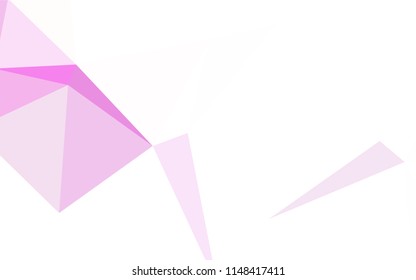 Light Purple, Pink vector low poly cover. Shining colorful illustration with triangles. A completely new design for your leaflet.