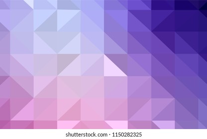 Light Purple, Pink vector low poly texture. Elegant bright polygonal illustration with gradient. Brand new style for your business design.
