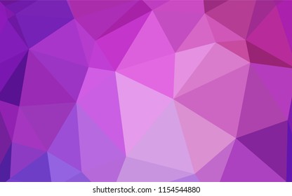 Light Purple, Pink vector low poly layout. Colorful illustration in polygonal style with gradient. A new texture for your web site.