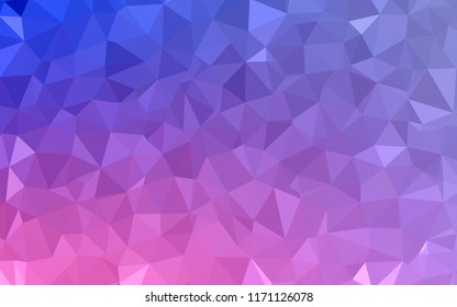 Light Purple, Pink vector low poly cover. Creative illustration in halftone style with triangles. New template for your brand book.