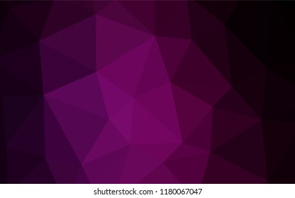 Light Purple, Pink vector low poly layout. Glitter abstract illustration with an elegant triangles. Brand new style for your business design.
