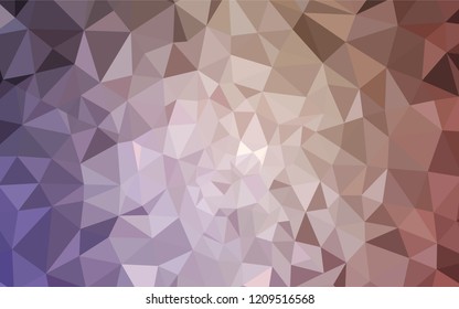Light Purple, Pink vector low poly cover. Triangular geometric sample with gradient.  A completely new design for your leaflet.