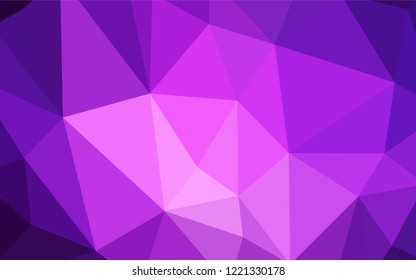 Light Purple, Pink vector low poly cover. Creative illustration in halftone style with triangles. Completely new template for your banner.
