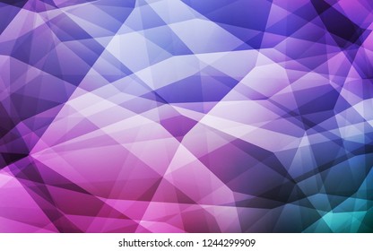 Light Purple, Pink vector low poly cover. Shining colorful illustration with triangles. Completely new template for your banner.