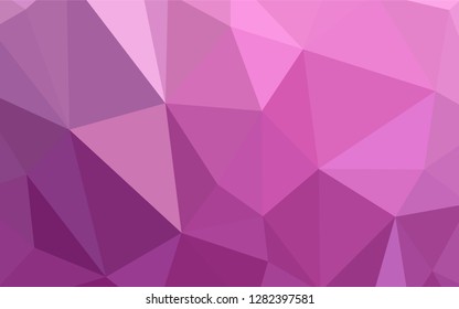 Light Purple, Pink vector low poly texture. Shining colorful illustration with triangles. Template for cell phone's backgrounds.