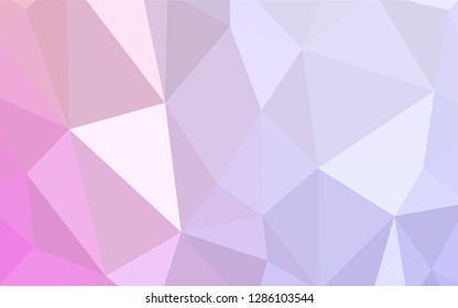 Light Purple, Pink vector low poly texture. Polygonal abstract illustration with gradient. Polygonal design for your web site.