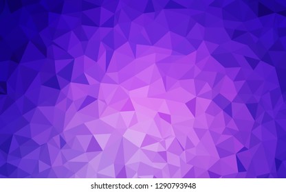 Light Purple, Pink vector low poly background. A sample with polygonal shapes. Brand new design for your business.