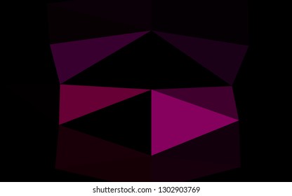 Light Purple, Pink vector low poly cover. Colorful abstract illustration with gradient. Triangular pattern for your business design.