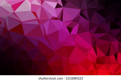 Light Purple, Pink vector low poly cover. Modern geometrical abstract illustration with gradient. Polygonal design for your web site.