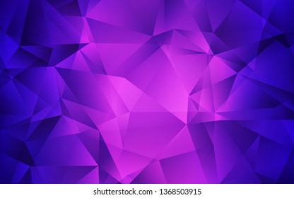 Light Purple, Pink vector low poly layout. A sample with polygonal shapes. Brand new design for your business.