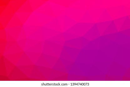 Light Purple, Pink vector low poly texture. Glitter abstract illustration with an elegant design. Triangular pattern for your business design.
