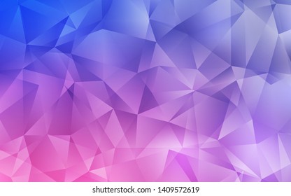 Light Purple, Pink vector low poly texture. A completely new color illustration in a polygonal style. Polygonal design for your web site.