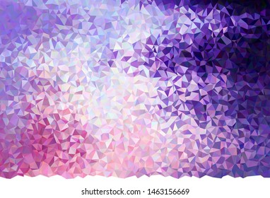 Light Purple, Pink vector low poly background. A sample with polygonal shapes. Brand new style for your business design.