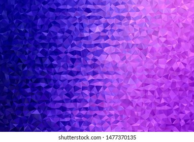 Light Purple, Pink vector low poly layout. Creative illustration in halftone style with triangles. New template for your brand book.
