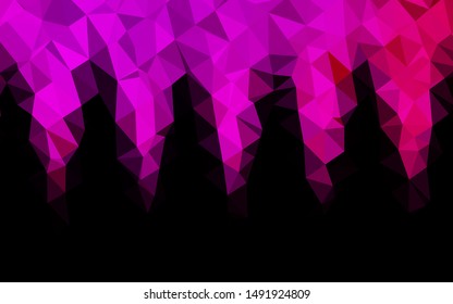 Light Purple, Pink vector low poly layout. A vague abstract illustration with gradient. Polygonal design for your web site.