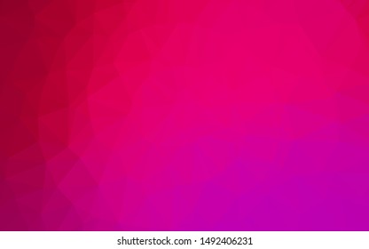 Light Purple, Pink vector low poly layout. Triangular geometric sample with gradient.  Brand new design for your business.