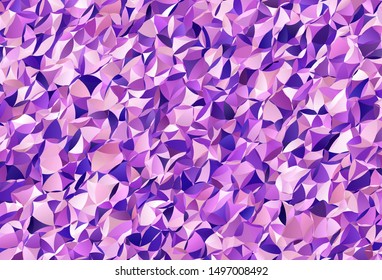 Light Purple, Pink vector low poly background. Elegant bright polygonal illustration with gradient. Textured pattern for your backgrounds.